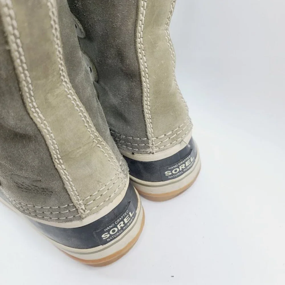 Sorel Women's Green Joan‎ Of Arctic NL1540-383 Leather Mid-Calf Winter Boot Sz 8
